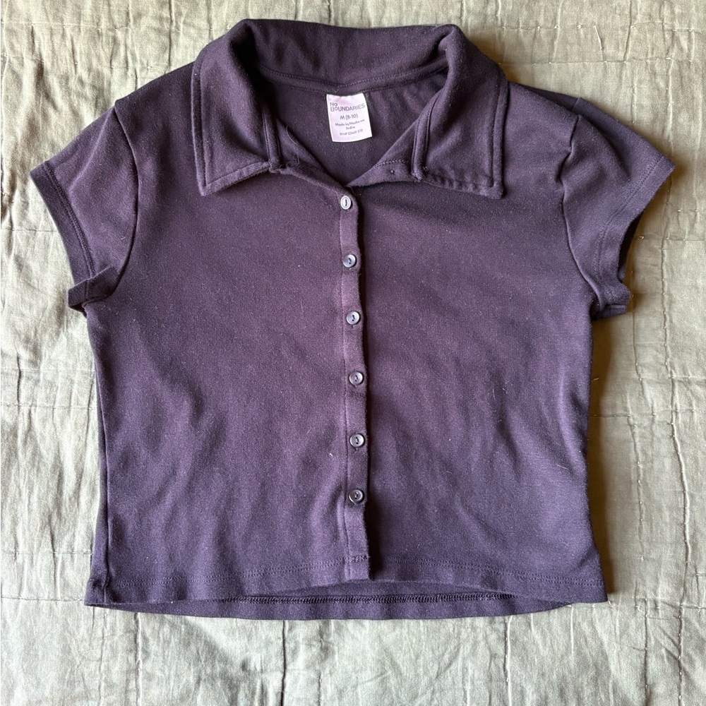 No Boundaries Black Button-Up Shirt